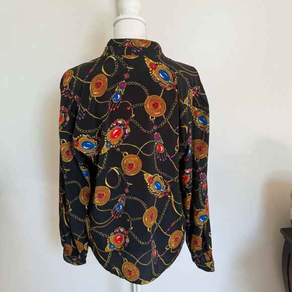 Vintage Marlis Silky Women's Shirt – 1980s-90s - Picture 5 of 13